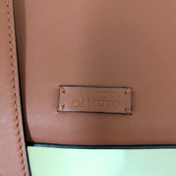Like New Vince Camuto Renly Leather Crossbody  9"L x 6 1/2"H x 3"D - Picture 10 of 11
